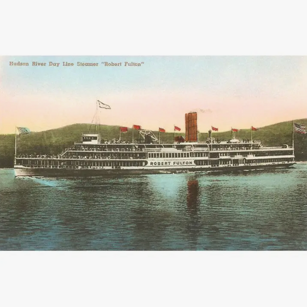 NS-277 Hudson River Steamer, New York Postcard
