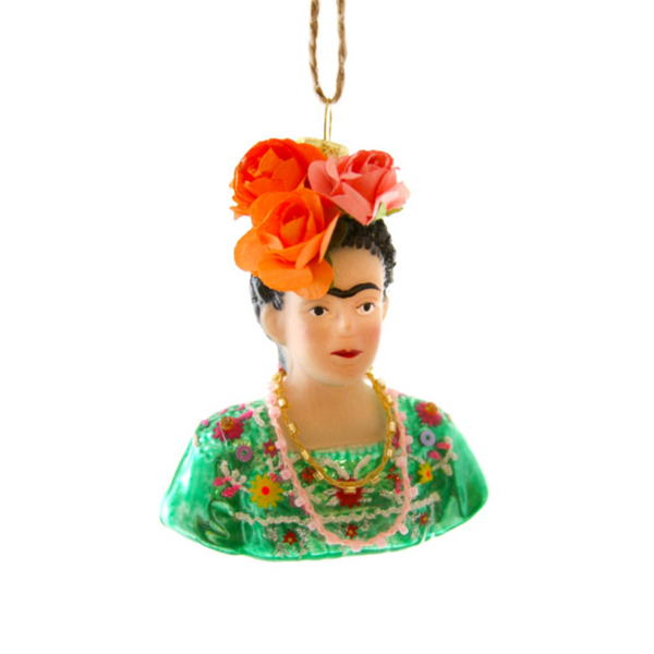 Frida Kahlo Ornament Green