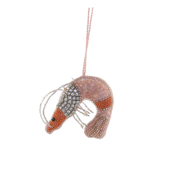 Beaded Shrimp Ornament