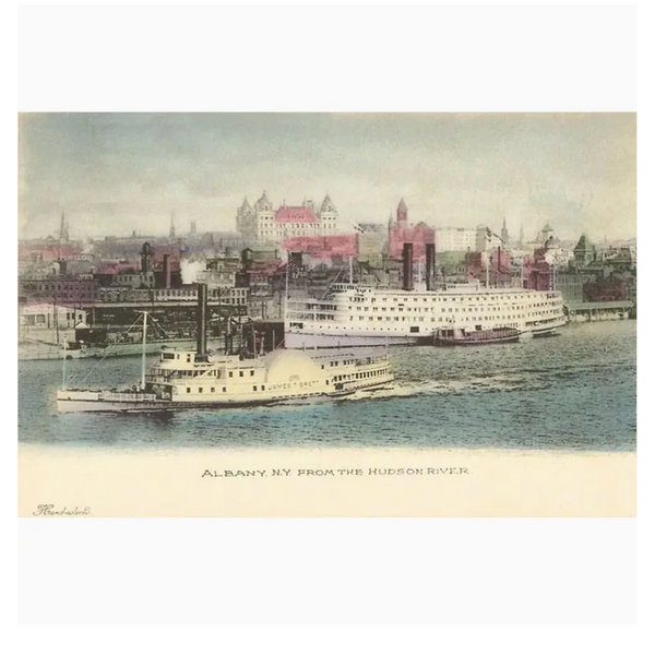 NS-460 Hudson River at Albany, New York - Vintage Image, Postcard