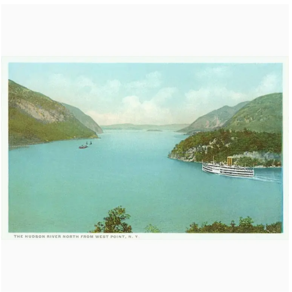 NS-188 Hudson River, West Point, New York - Vintage Image, Postcard