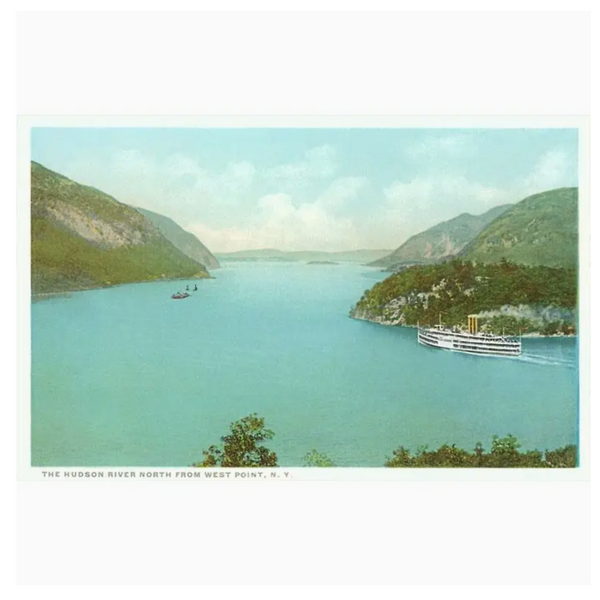 NS-553 Catskills from the Hudson River, New York - Vintage Image, Magnet