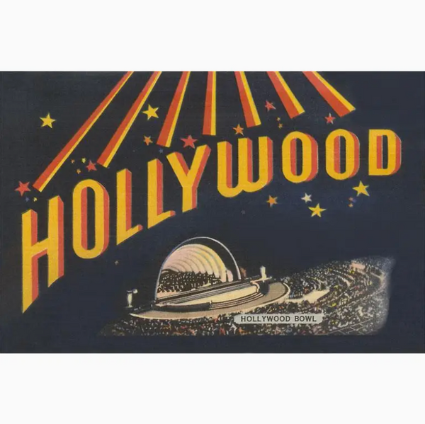 Postcard LA-808 Hollywood Bowl At Night