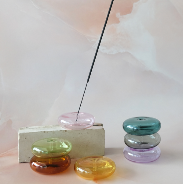 Glass Bubble Incense Holder