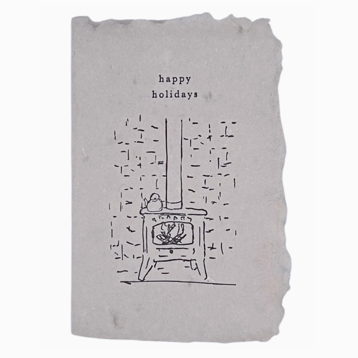 Happy Holidays Cozy Woodstove