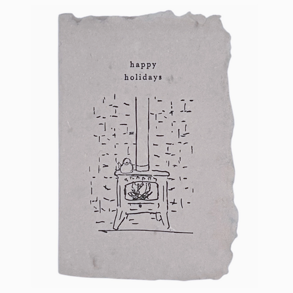 Happy Holidays Cozy Woodstove