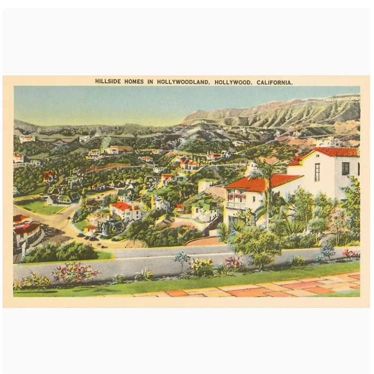 Postcard LA-114 Hollywood Hills
