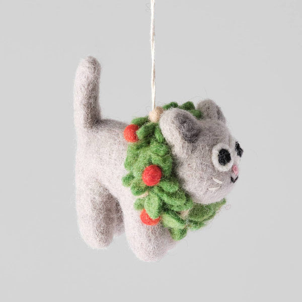 Ernest the Cat Felt Ornament