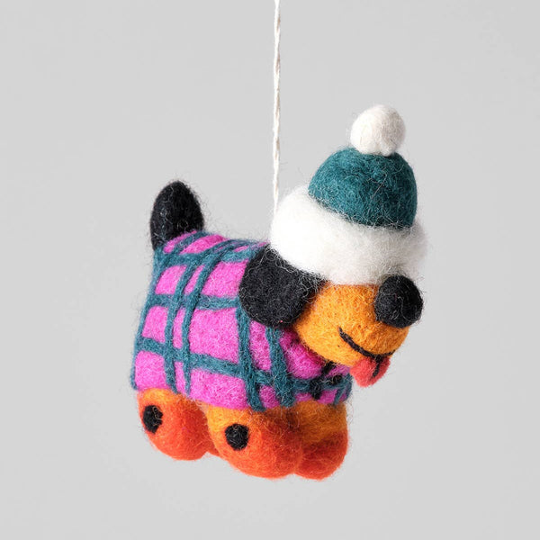 Toots the Dog Felt Ornament