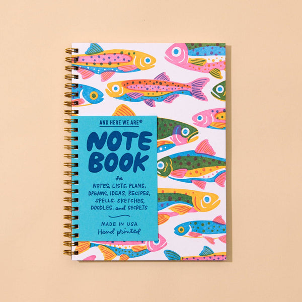 Rainbow Trout A5 Letterpress Spiral Notebook