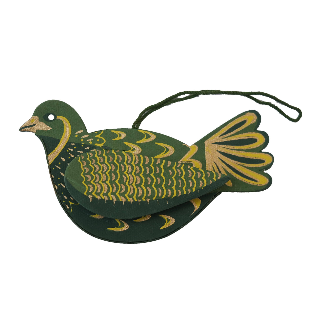 Partridge Screen-Printed Board Ornament
