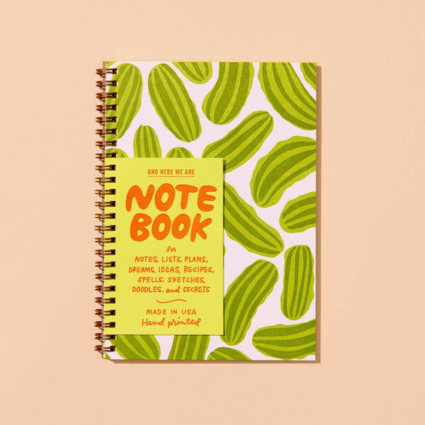 Pickles A5 Letterpress Spiral Notebook