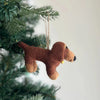 Brown Dachshund Felt Ornament