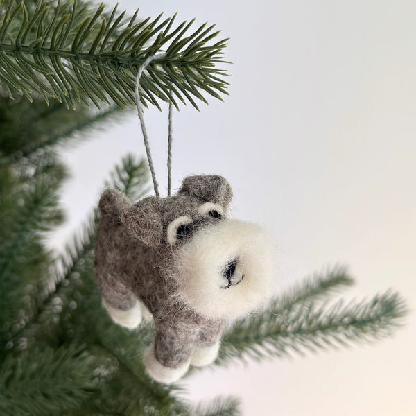 Felt Schnauzer Ornament