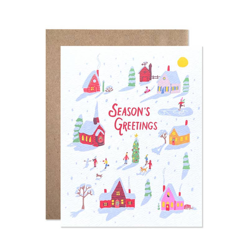 Holiday / Season's Greetings Village Set of 8