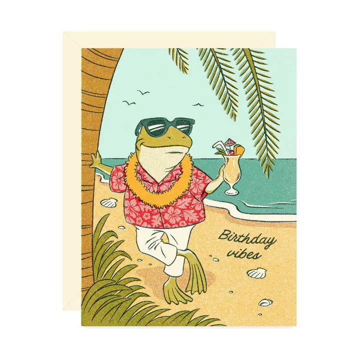 Beach Frog Birthday Vibes