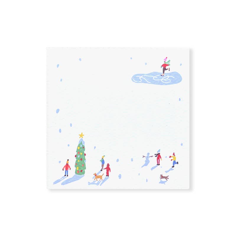 48 pack / Snowy Day Square Notes