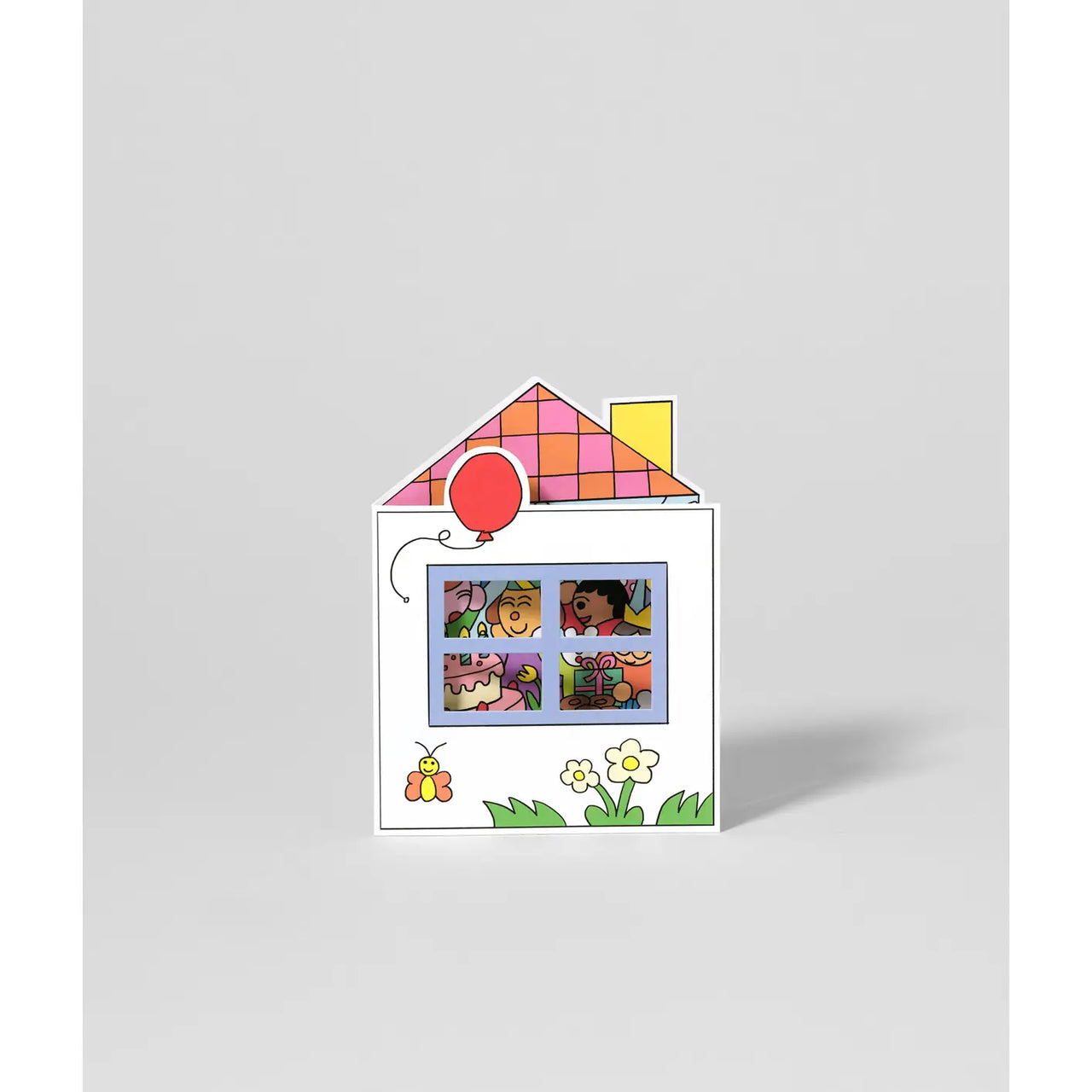 Birthday House Party Shaped Card