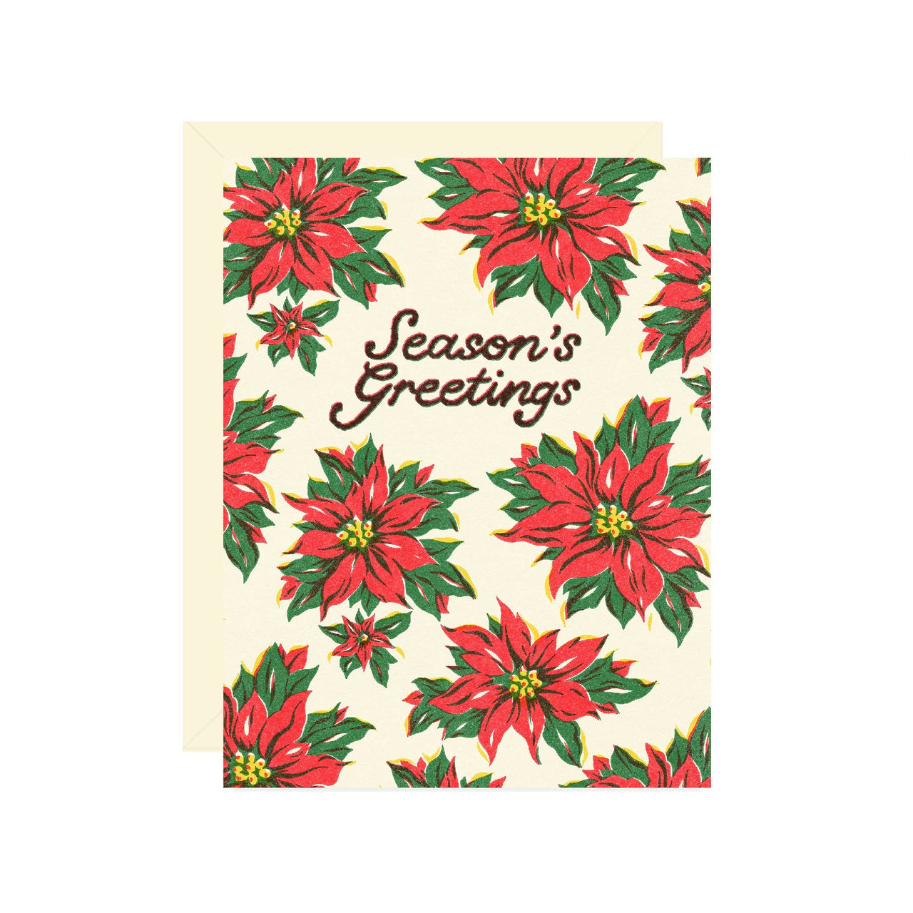 Season's Greetings Poinsettia Boxed Set of 8