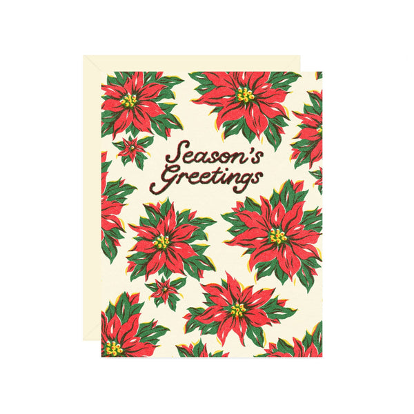 Season's Greetings Poinsettia Boxed Set of 8