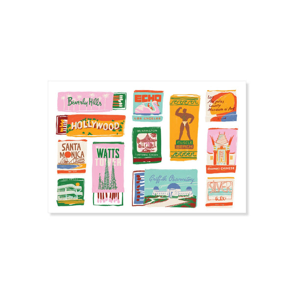 Los Angeles Matchbook Postcard