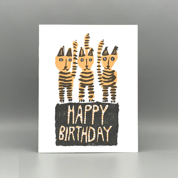 Cat Stripe Birthday