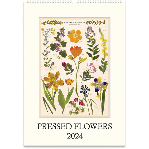 2024 Pressed Flowers Wall Calendar