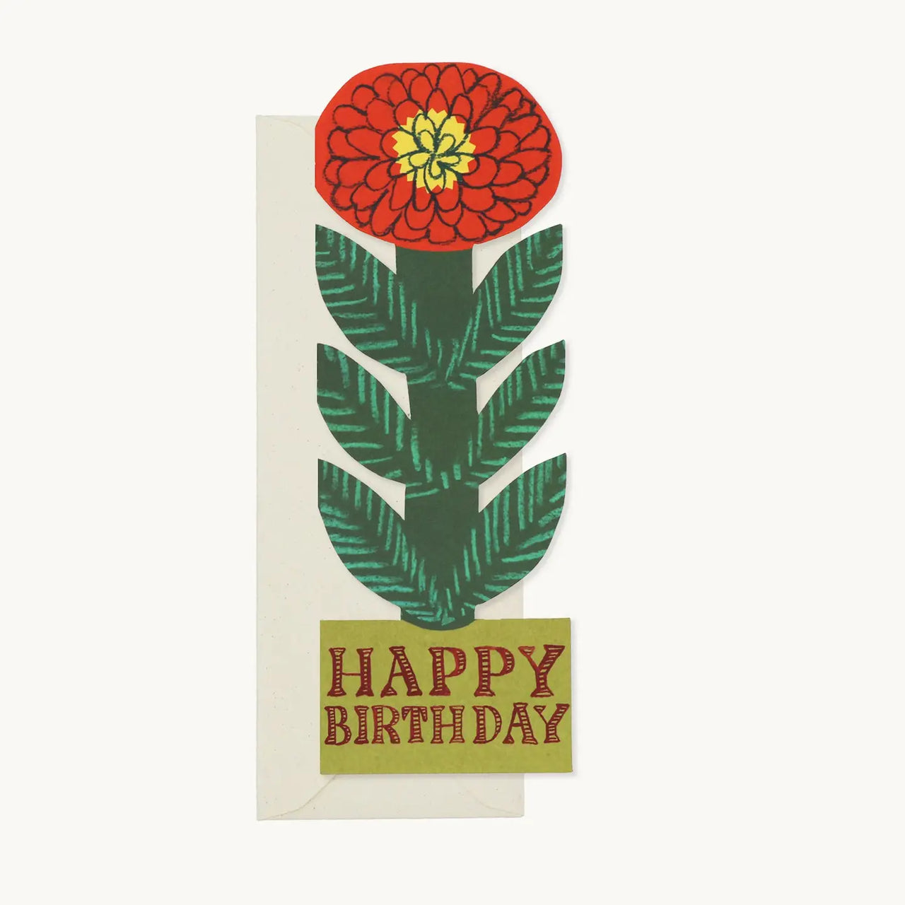 Cheery Red Flower Birthday