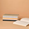 Vol 55: Red Burgundy Stripe Lay Flat Notebook - Ruled