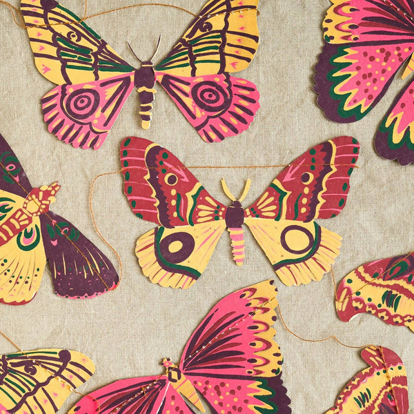 Colorful Butterflies Sewn Garland