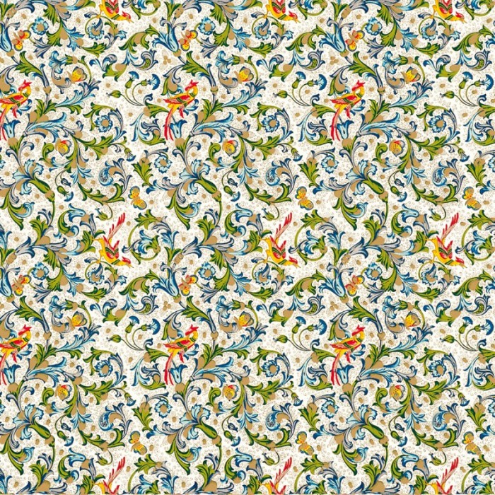 Birds, Florentine Style Wrapping Paper Sheet