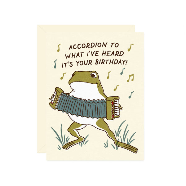 Accordion Frog Birthday