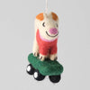 Bert the Skateboarding Dog Felt Ornament