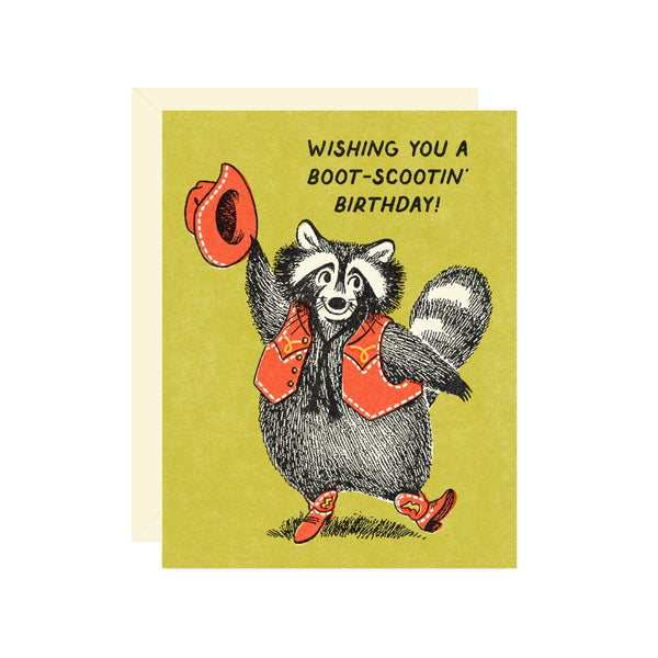 Raccoon Boot Scootin' Birthday