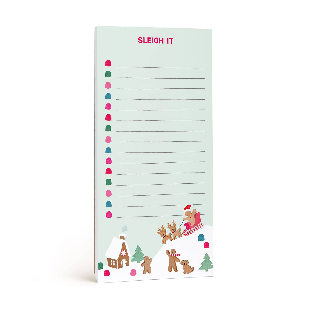 Sleigh It Gingerbread Market List Notepad