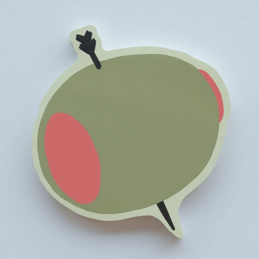 Olive Sticky Note Pad