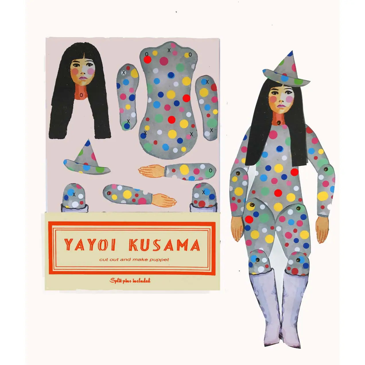 Yayoi Kusama Cut Out and Make Puppet