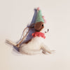 Felted Party Dog Ornaments
