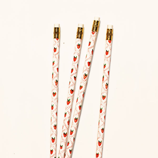 Strawberry Pencils Set of 4