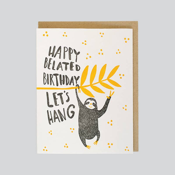 Let's Hang Birthday Sloth