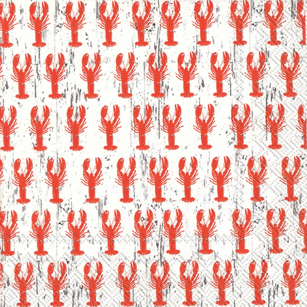 Paper Cocktail Napkins Pack of 20 Lobster Repeat