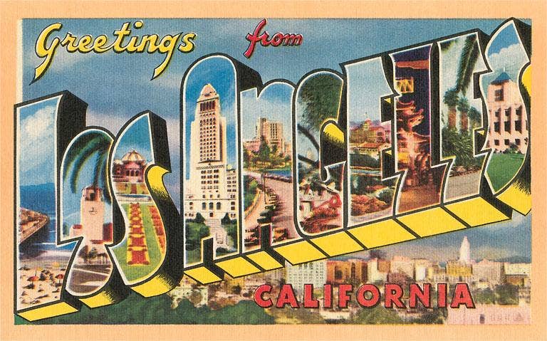 LA-665 Greetings from Los Angeles, California - Postcard