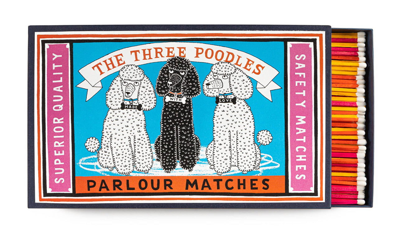 The Three Poodles Big Matchbox