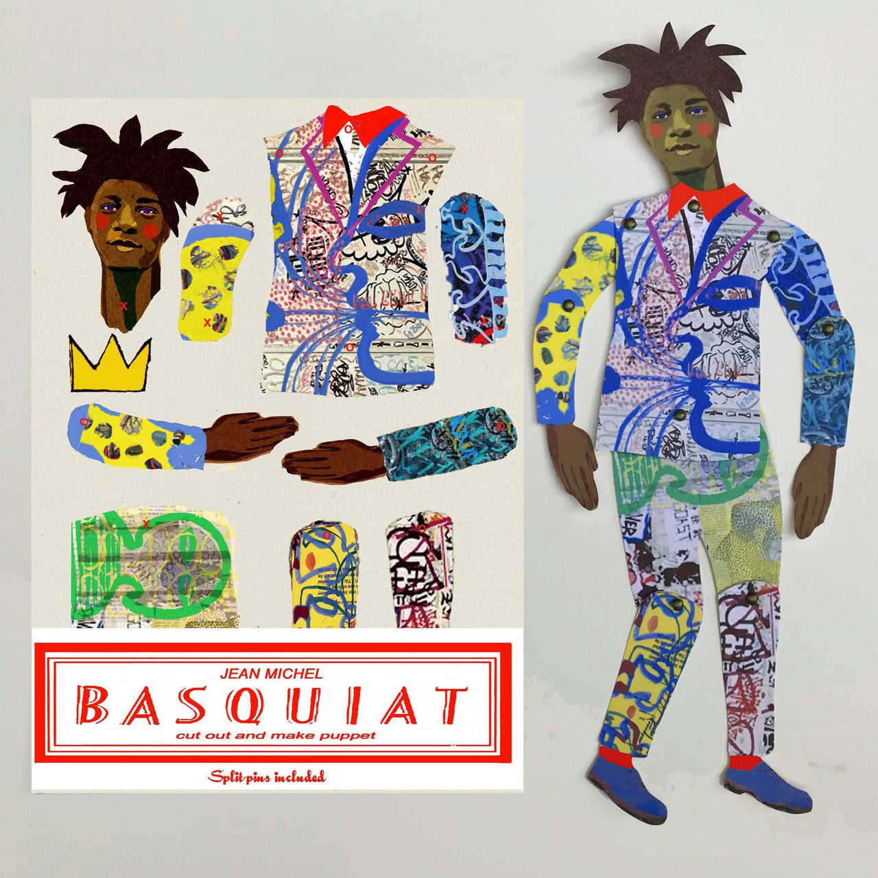 Basquiat Cut Out and Make Puppet