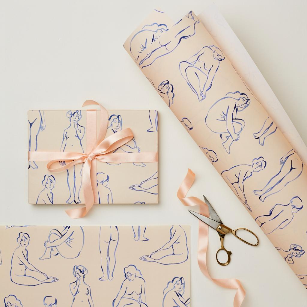 Blue Nudes Gift Wrap Sheet