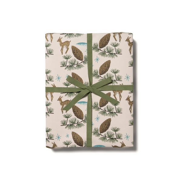 Deer and Pine Cone Wrap Sheet