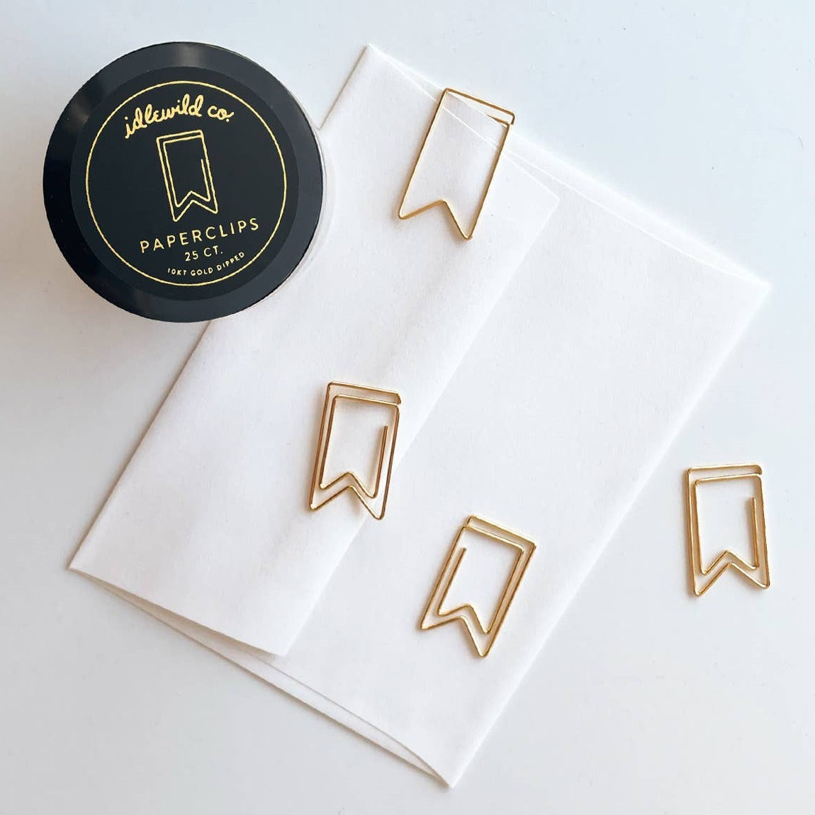 Flag Gold Paper Clips