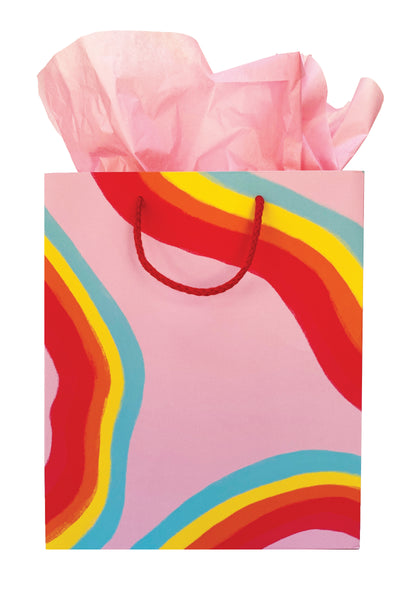 Eco Fox Medium Gift Bag With Retro Green Tissue Paper, 1 Gift Bag And 8  Sheets Of Tissue Paper - Papyrus