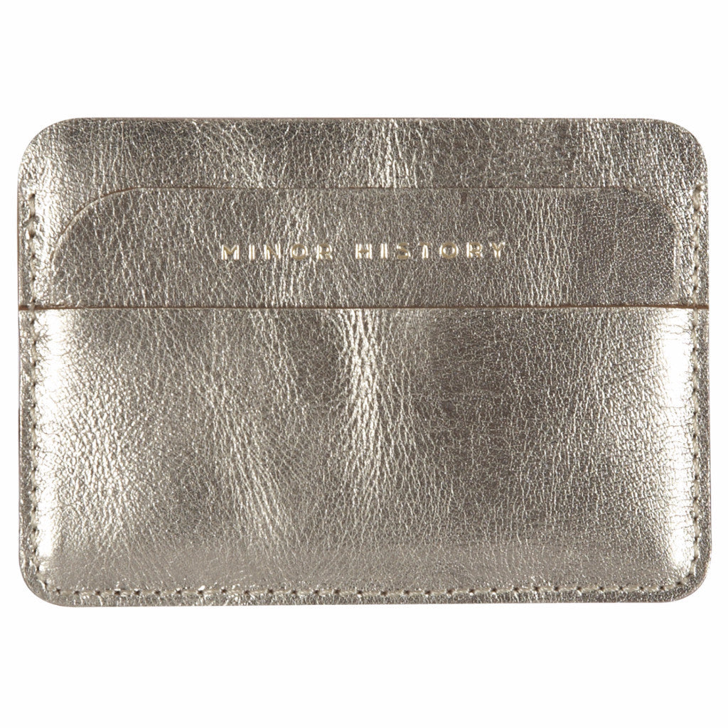 Metro Thin Card Holder White Gold