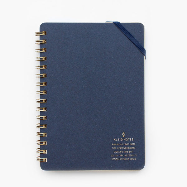 A6 Kraft Memo Book, Navy